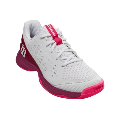 Wilson Tennis Shoes Rush Pro L Allcourt White/Maroon Kids